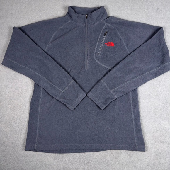 The North Face Other - The North Face Mens Quarter Zip Fleece Pullover Gray Thumbhole M